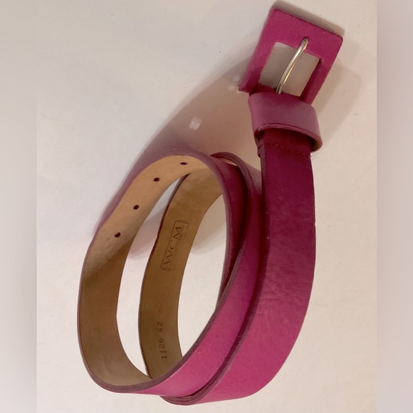 WCM pink leather belt for women. size - L. Used. good condition. main image 6